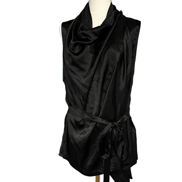 Zara NWT versatile satin vest to wrap 2-way top - Picture 4 of 5